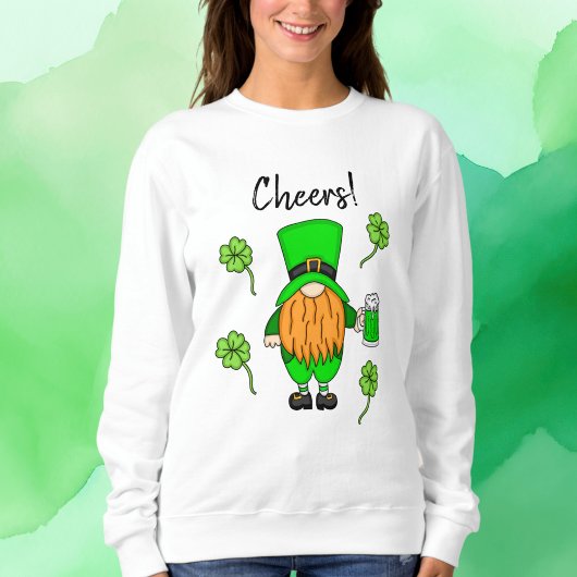 Sweatshirt Salue St Patrick's Day Leprechaun | Bière verte