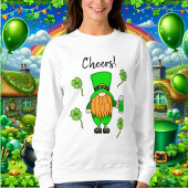 Sweatshirt Salue St Patrick's Day Leprechaun | Bière verte