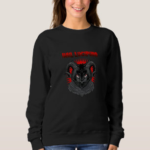 Sweatshirt Salut Lucipurr Diable Chat Pentagramme Satan Migno
