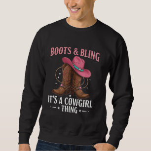 Sweatshirt Salut Western CountryRodeo Boots & Bling c'est une