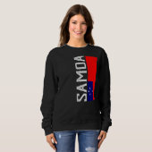 Sweatshirt Samoa Heritage Pride Pays Soutien Drapeau Samoan (Devant entier)