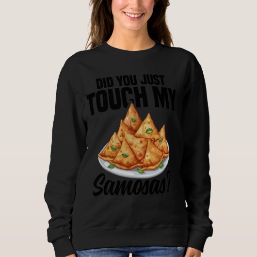 Sweatshirt Samosas Fabriquant de la nourriture indienne Vegan (Devant)
