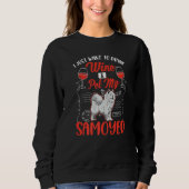 Sweatshirt Samoyed And Wine (Devant)