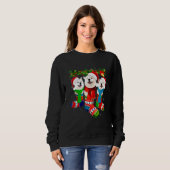 Sweatshirt Samoyède en chaussettes de Noël Swea (Devant entier)