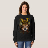 Sweatshirt Samurai Chihuahua Chien Guerrier Samurai (Devant entier)