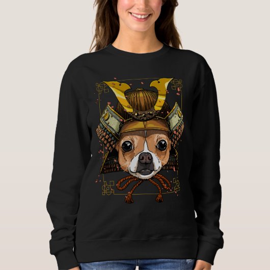 Sweatshirt Samurai Chihuahua Chien Guerrier Samurai (Devant)