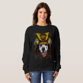 Sweatshirt Samurai Dalmatian Spotted Dog  Japanese Warrior Bu (Devant entier)