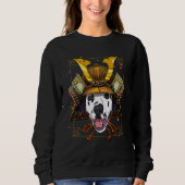 Sweatshirt Samurai Dalmatian Spotted Dog Japanese Warrior Bu (Devant)