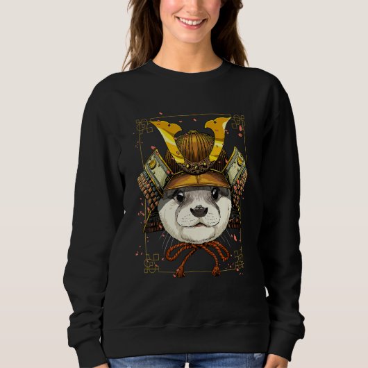 Sweatshirt Samurai Sea Otter Japanese Warrior Bushido Japanes (Devant)