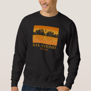 Sweatshirt San Antonio Sunset Skyline Design pour San Antonio