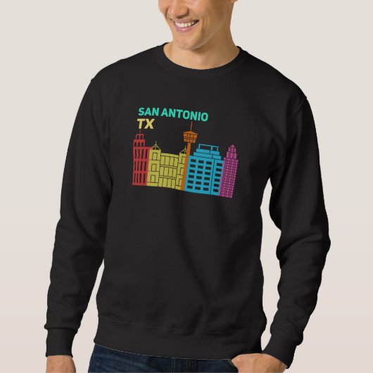 Sweatshirt San Antonio TX Skyline Design pour San Antonio (Devant)