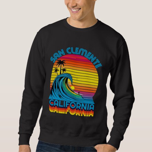 Sweatshirt San Clemente Retro Throwback Surf & Beach Souvenir (Devant)