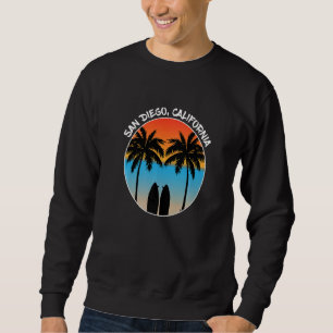 Sweatshirt San Diego CA Californie rétro vintage surfeur usa