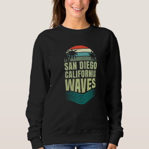 Sweatshirt San Diego CA Californie rétro vintage surfeur usa 