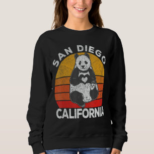 Sweatshirt San Diego California Retro Panda Zoo Vintage