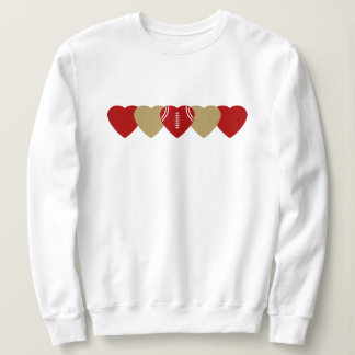Sweatshirt San Francisco 49ers Heart Football Dark