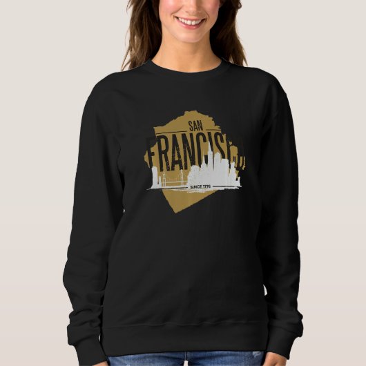 Sweatshirt San Francisco California Skyline Silhouette Outlin (Devant)