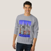 Sweatshirt San Francisco Skyline Colour Line Art (Devant entier)