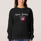 Sweatshirt San Juan Puerto Rico With Puerto Rico Flag (Devant)