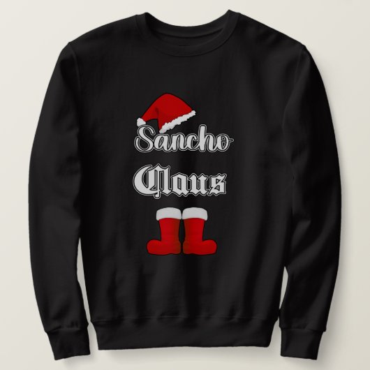 Sweatshirt Sancho Claus Noël drôle (Design devant)