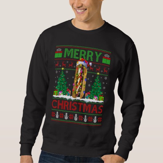 Sweatshirt Sandwich Food   Xmas Tree Ugly Santa Sandwich Chri (Devant)