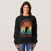 Sweatshirt Sandy Island Beach State Park New York Retro Hikin (Devant entier)