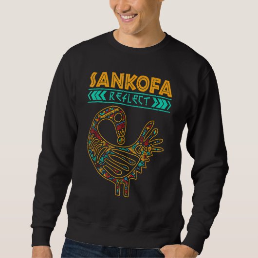 Sweatshirt Sankofa Black History Afro African Pride Men Women (Devant)