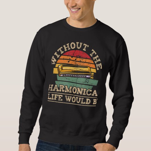 Sweatshirt Sans Harmonica Life Serait Flat Bb Musicien (Devant)