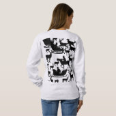 Sweatshirt Santa and deer chrismas sweat-shirt for ladies  (Dos entier)