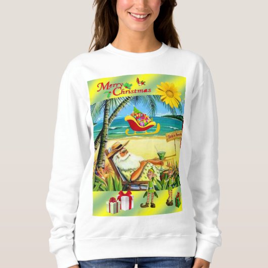 Sweatshirt  Santa Beach Bum (Voorkant)
