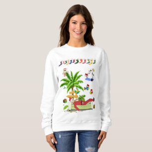 Sweatshirt Santa Beach Bum