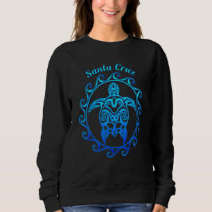 Sweatshirt Santa Cruz Californie Océan Bleu Tribal Tortue
