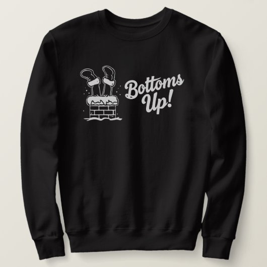 Sweatshirt Santa Culotté Cheminée Drôle (Design devant)