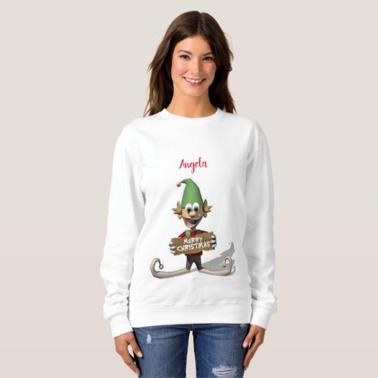 Sweatshirt Santa Elf (Voorkant volledig)