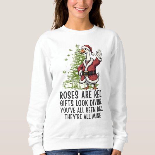 Sweatshirt Santa Goose On The Loose - Funny Christmas Gift (Devant)