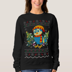 Sweatshirt Santa Hat Bluebird Bird Xmas Cadeau Vilain Bluebir