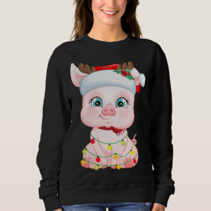 Sweatshirt Santa Hat Cochon de Noël Amateurs de cochon Pyjama