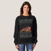 Sweatshirt Santa Hat Crawfish Xmas Lighting Ugly Crawfish Chr (Devant entier)