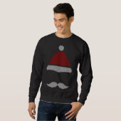 Sweatshirt Santa Hat Mustache Noël laid (Devant entier)