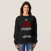 Sweatshirt Santa Hat Mustache Noël laid (Devant entier)