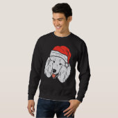 Sweatshirt Santa Hat Poodle Christmas Xmas Dog  Owner Men Wom (Devant entier)