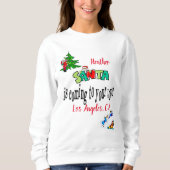 Sweatshirt  Santa komt naar uw stad (Voorkant)