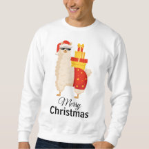 Santa Llama Disco Cool Drôle Noël Minimaliste
