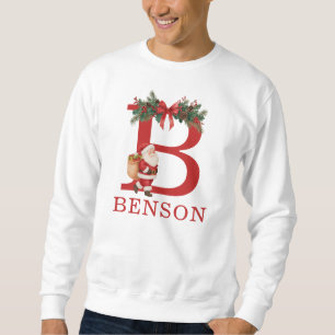 Sweatshirt Santa Monogrammé et Nom Famille Assortis