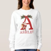 Sweatshirt Santa Monogrammed and Name Family Matching (Devant)