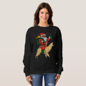 Sweatshirt Santa Riding Poor Llama  Christmas Xmas Kids Men W (Devant entier)