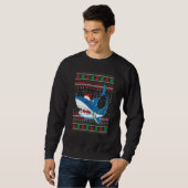 Sweatshirt Santa Shark  Christmas Ugly Sweater For Men Women  (Devant entier)