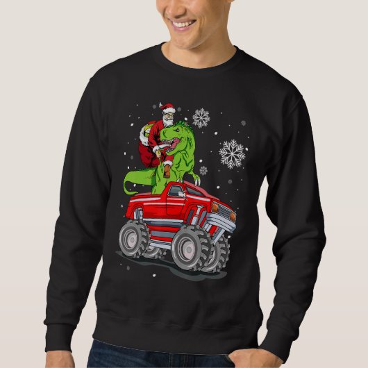 Sweatshirt Santa Truck TRex (Devant)