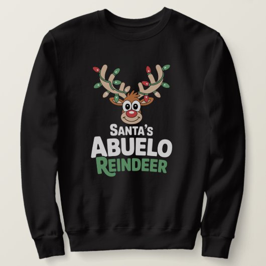Sweatshirt Santa's Abuelo Reindeer Spanish (Design devant)