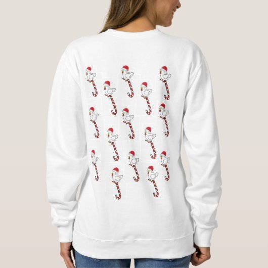 Sweatshirt Santa's Chicks Candycane (Achterkant)